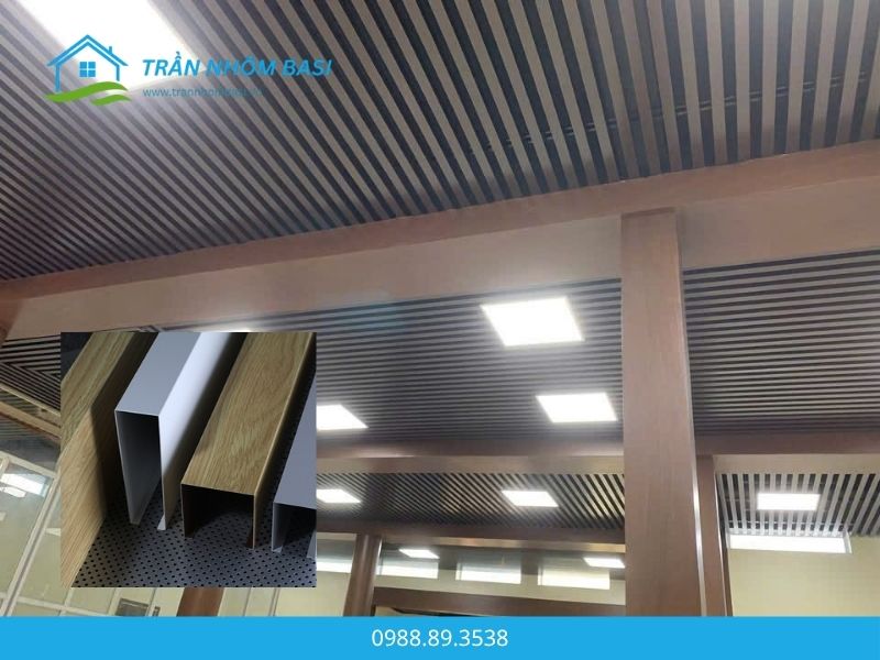 trần nhôm basi lam nhôm u-shaped