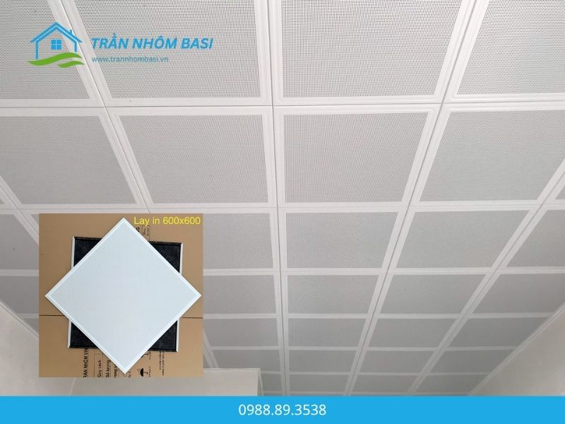 trần nhôm thả 600x600