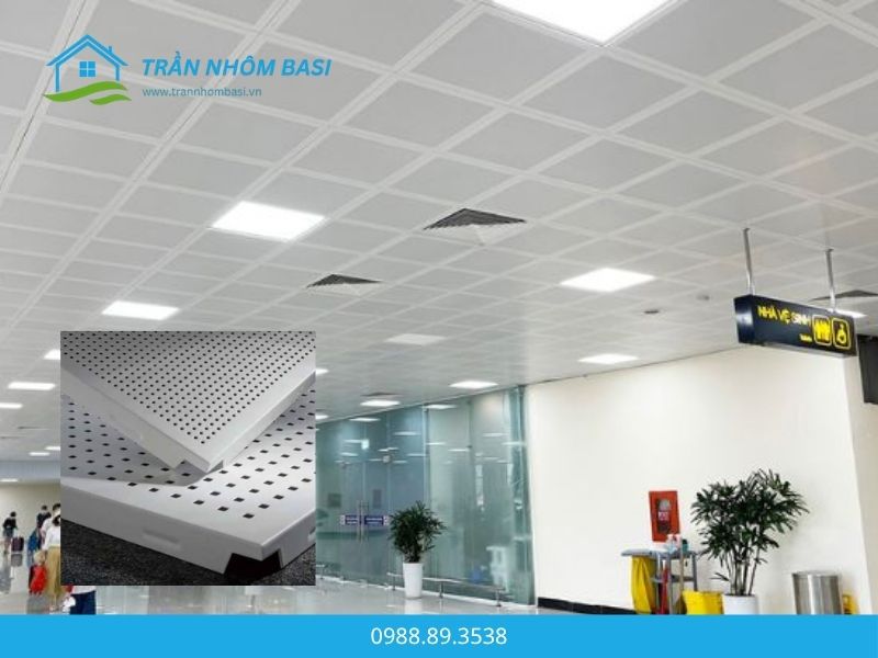 Trần nhôm Austrong tiêu âm 600x600